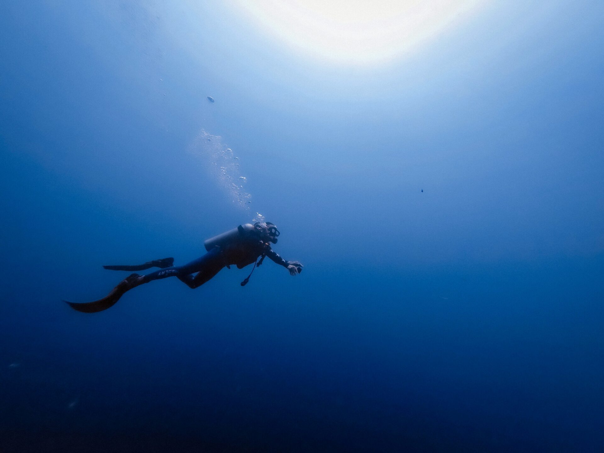 PADI Scuba Diver in open water